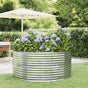 Garden Raised Bed Silver 140x140x68 cm Galvanised Steel