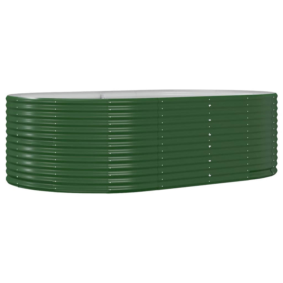 Garden Raised Bed Green 212x140x68 cm Galvanised Steel