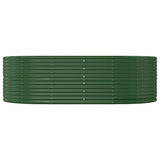 Garden Raised Bed Green 212x140x68 cm Galvanised Steel