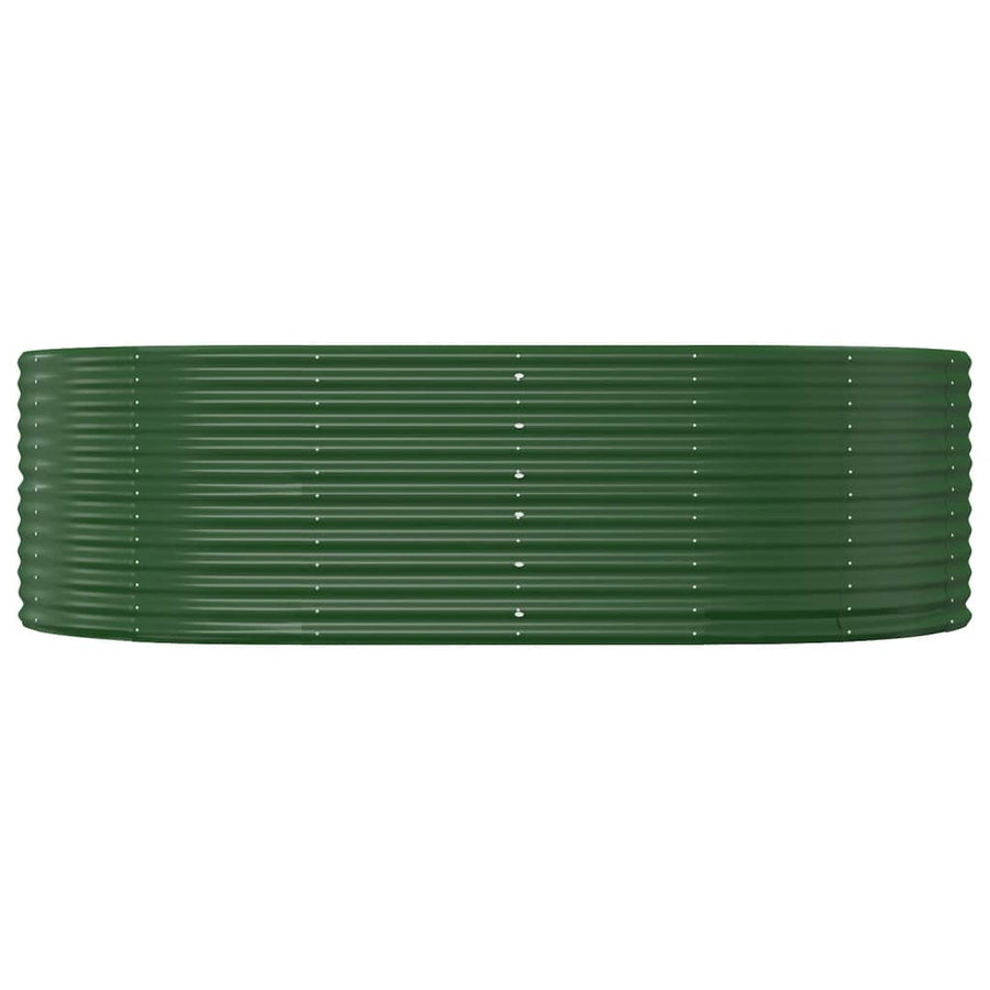 Garden Raised Bed Green 212x140x68 cm Galvanised Steel