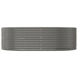 Garden Raised Bed Grey 212x140x68 cm Galvanised Steel