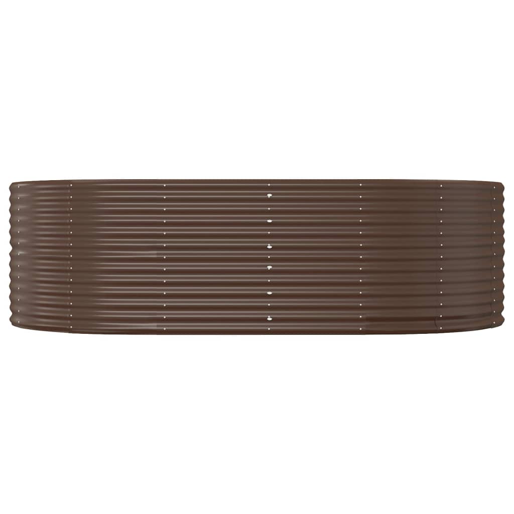 Garden Raised Bed Brown 212x140x68 cm Galvanised Steel