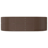 Garden Raised Bed Brown 212x140x68 cm Galvanised Steel