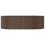 Garden Raised Bed Brown 212x140x68 cm Galvanised Steel