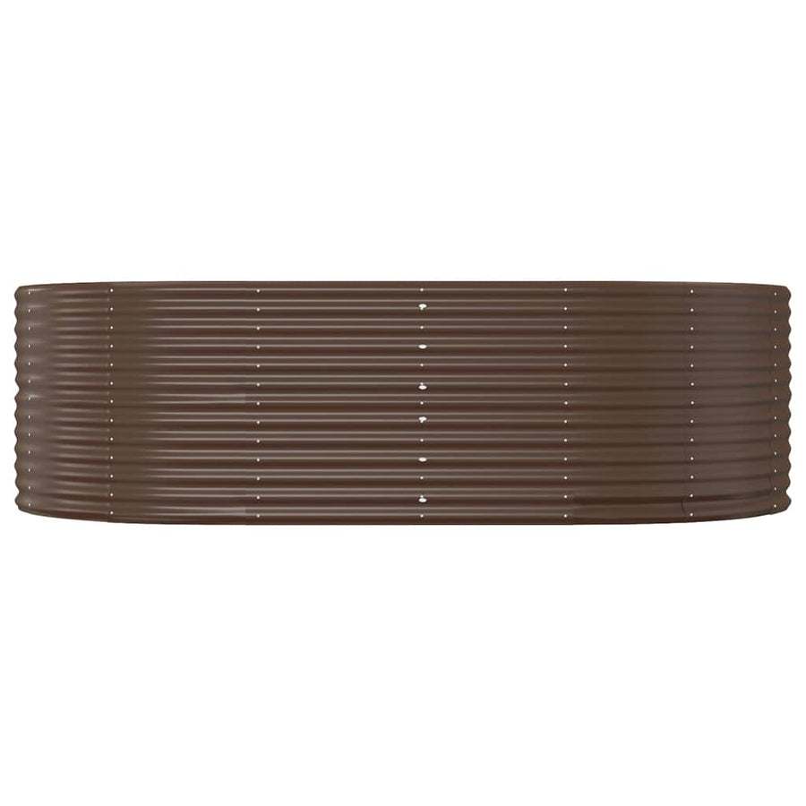 Garden Raised Bed Brown 212x140x68 cm Galvanised Steel