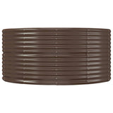 Garden Raised Bed Brown 212x140x68 cm Galvanised Steel