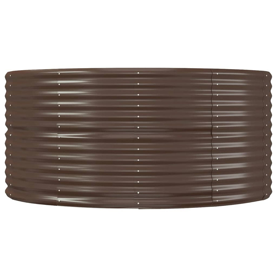 Garden Raised Bed Brown 212x140x68 cm Galvanised Steel