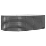 Garden Raised Bed Anthracite 212x140x68 cm Galvanised Steel