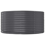 Garden Raised Bed Anthracite 212x140x68 cm Galvanised Steel