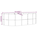Garden Raised Bed Anthracite 212x140x68 cm Galvanised Steel