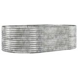 Garden Raised Bed Silver 212x140x68 cm Galvanised Steel