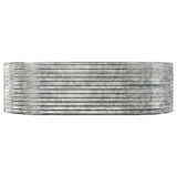 Garden Raised Bed Silver 212x140x68 cm Galvanised Steel