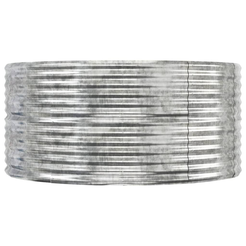 Garden Raised Bed Silver 212x140x68 cm Galvanised Steel
