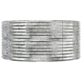 Garden Raised Bed Silver 212x140x68 cm Galvanised Steel - Top-Down View