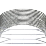 Garden Raised Bed Silver 212x140x68 cm Galvanised Steel - 45-Degree Angle