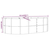 Garden Raised Bed Silver 212x140x68 cm Galvanised Steel