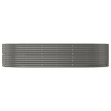 Garden Raised Bed Grey 291x140x68 cm Galvanised Steel - Side View