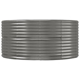 Garden Raised Bed Grey 291x140x68 cm Galvanised Steel - Top-Down View