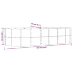 Garden Raised Bed Grey 291x140x68 cm Galvanised Steel