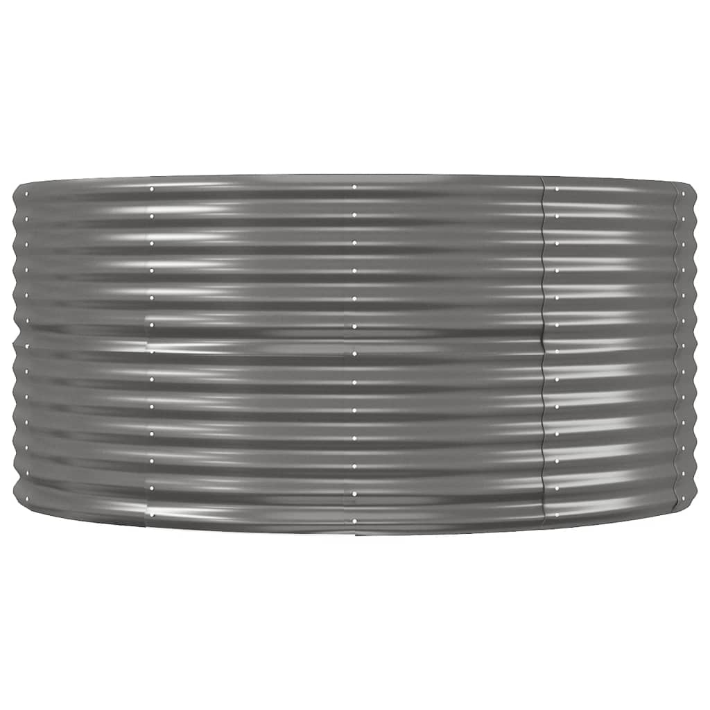 Garden Raised Bed Grey 367x140x68 cm Galvanised Steel