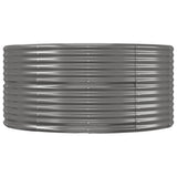 Garden Raised Bed Grey 367x140x68 cm Galvanised Steel - Top-Down View