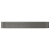 Garden Raised Bed Grey 447x140x68 cm Galvanised Steel