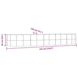 Garden Raised Bed Grey 447x140x68 cm Galvanised Steel