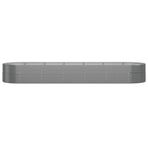 Garden Raised Bed Powder-Coated Steel 510x140x68 cm Grey