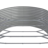Garden Raised Bed Powder-Coated Steel 510x140x68 cm Grey - 45-Degree Angle