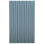 Roof Panels 12 pcs Galvanised Steel Grey 60x36 cm