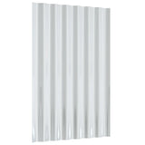 Roof Panels 12 pcs Galvanised Steel Grey 60x36 cm