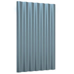 Roof Panels 36 pcs Galvanised Steel Grey 60x36 cm