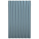 Roof Panels 36 pcs Galvanised Steel Grey 60x36 cm - Top-Down View