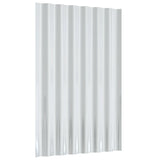 Roof Panels 36 pcs Galvanised Steel Grey 60x36 cm - 45-Degree Angle