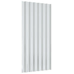 Roof Panels 12 pcs Galvanised Steel Grey 80x36 cm