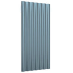 Roof Panels 36 pcs Galvanised Steel Grey 80x36 cm