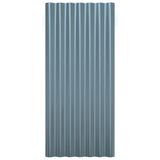 Roof Panels 36 pcs Galvanised Steel Grey 80x36 cm