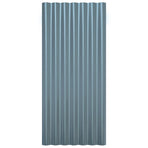 Roof Panels 36 pcs Galvanised Steel Grey 80x36 cm