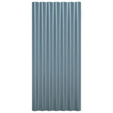 Roof Panels 36 pcs Galvanised Steel Grey 80x36 cm - Top-Down View