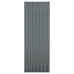 Roof Panels 12 pcs Galvanised Steel Anthracite 100x36 cm
