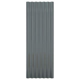 Roof Panels 12 pcs Galvanised Steel Anthracite 100x36 cm - Top-Down View