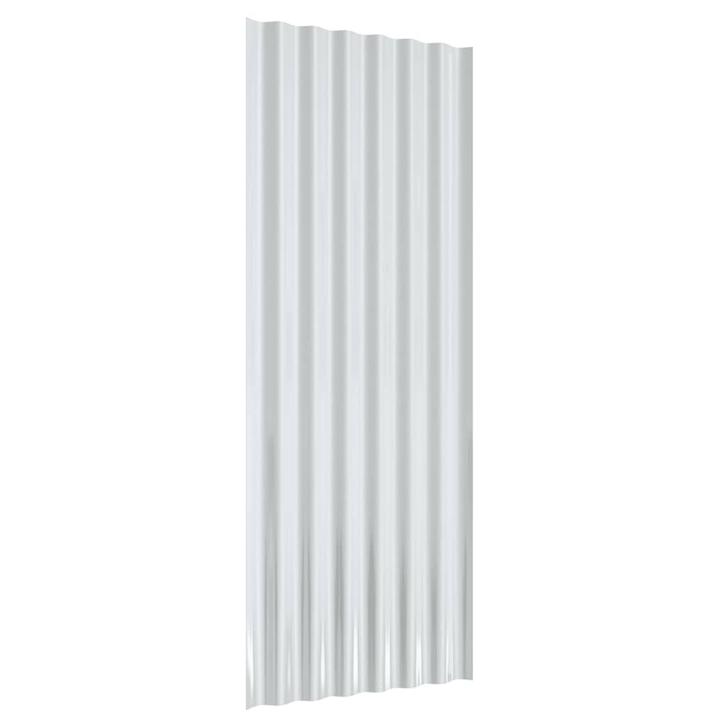 Roof Panels 12 pcs Galvanised Steel Anthracite 100x36 cm