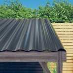 Roof Panels 12 pcs Galvanised Steel Anthracite 100x36 cm