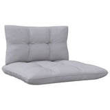 2-Seater Garden Sofa with Grey Cushions Solid Wood Pine