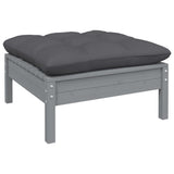 3 Piece Garden Lounge Set with Anthracite Cushions Pinewood - Rear View