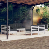 8 Piece Garden Lounge Set with Anthracite Cushions Pinewood