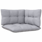 8 Piece Garden Lounge Set with Grey Cushions Pinewood