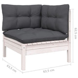 8 Piece Garden Lounge Set with Anthracite Cushions Pinewood