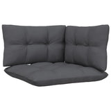 9 Piece Garden Lounge Set with Anthracite Cushions Pinewood - Rear View