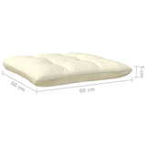 4 Piece Garden Lounge Set with Cream Cushions Pinewood - Close-Up Angle